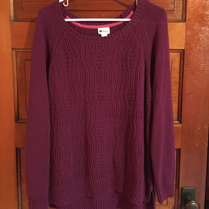Stylus Purple Cable Knit Sweater